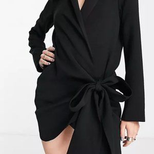 NWOT ASOS Black Cowl Back Mini Dress, Sz 6